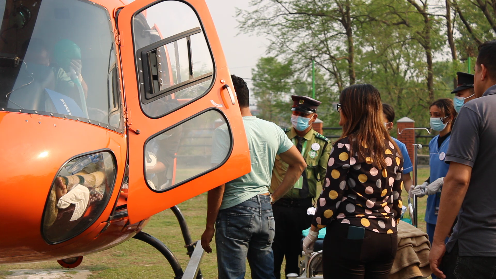 Heli Services with Medical Team